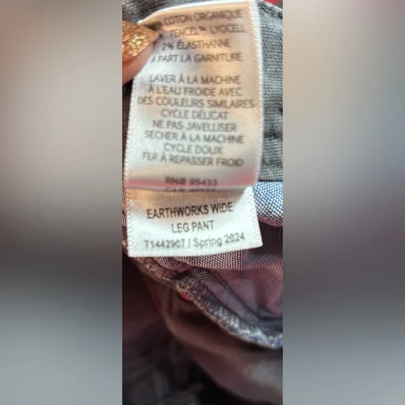 Toad&Co Earthworks Wide Leg Pants Womens Size 2 Organic Cotton Tencel Black - Picture 4 of 7